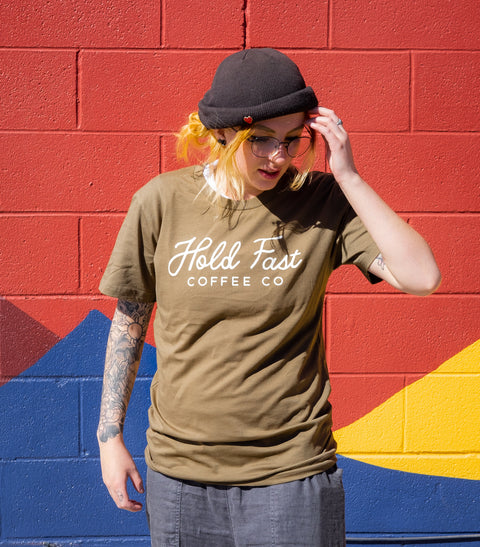 Hold Fast Cursive Logo Tee